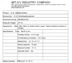 MIT-IVY Athena  for   N,N-DIMETHYL-P-TOLUIDINE Factory CAS 99-97-8  china in stock factory